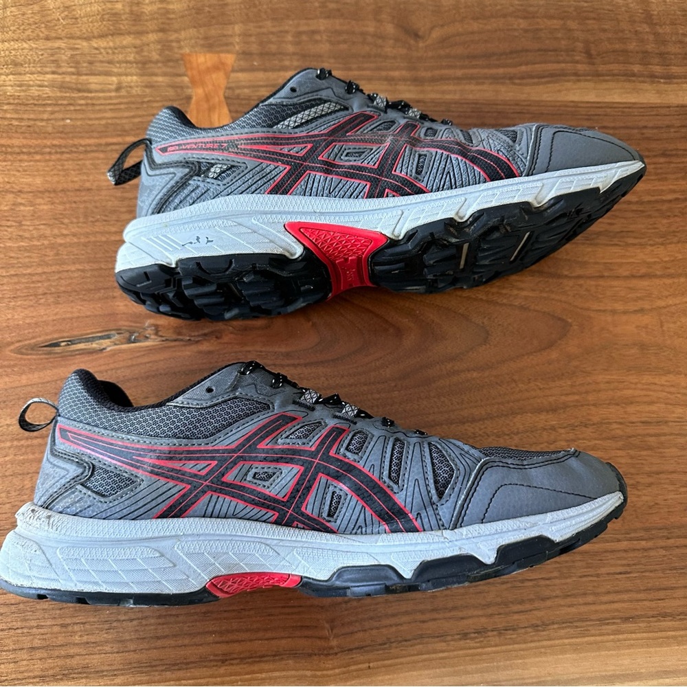 ASICS Men's Gel-Venture 7, Gray With Black And Red Accents. Size Extra W… - Picture 8 of 16